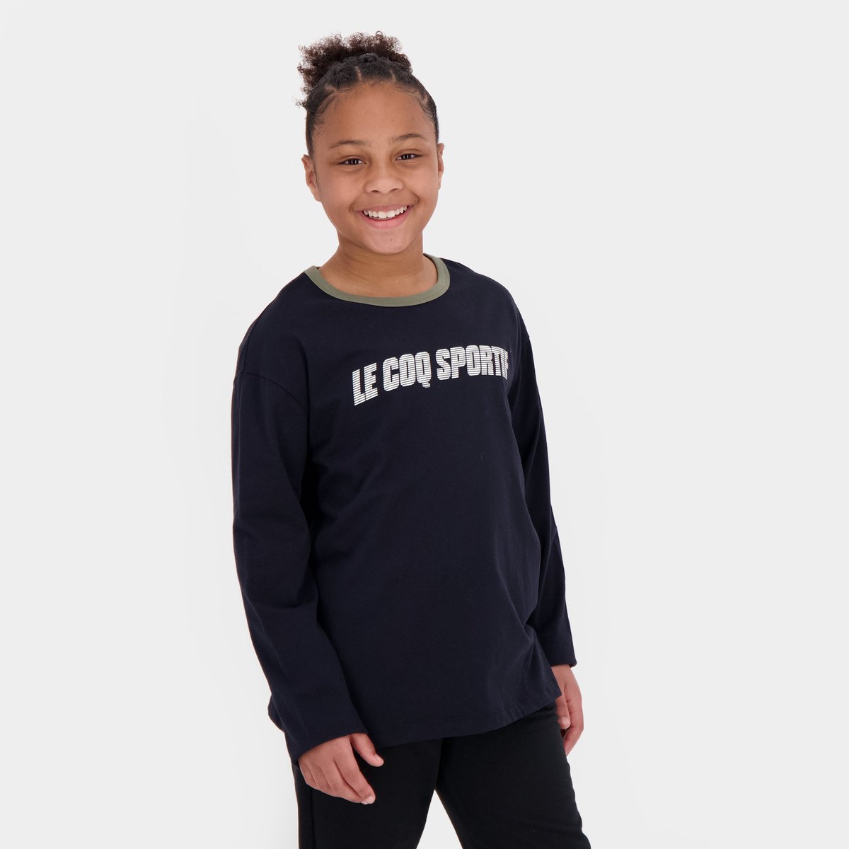 T-shirt manches longues Essentiels black light, LE COQ SPORTIF