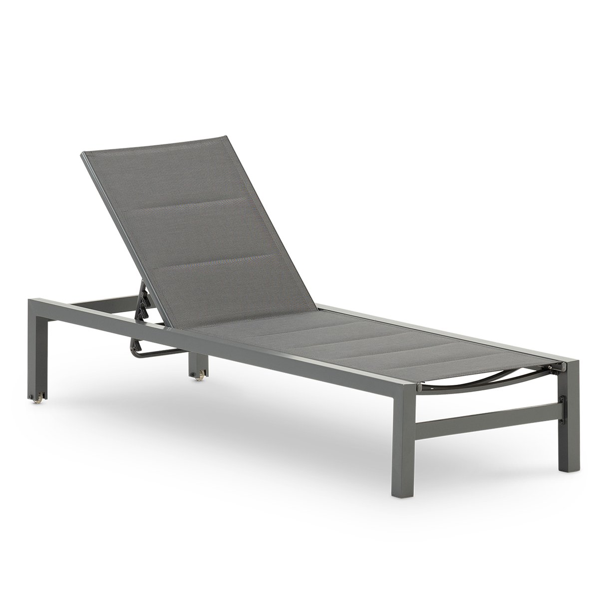 Transat aluminium, lot de 2, TOKYO gris foncé, DEFORA HOME