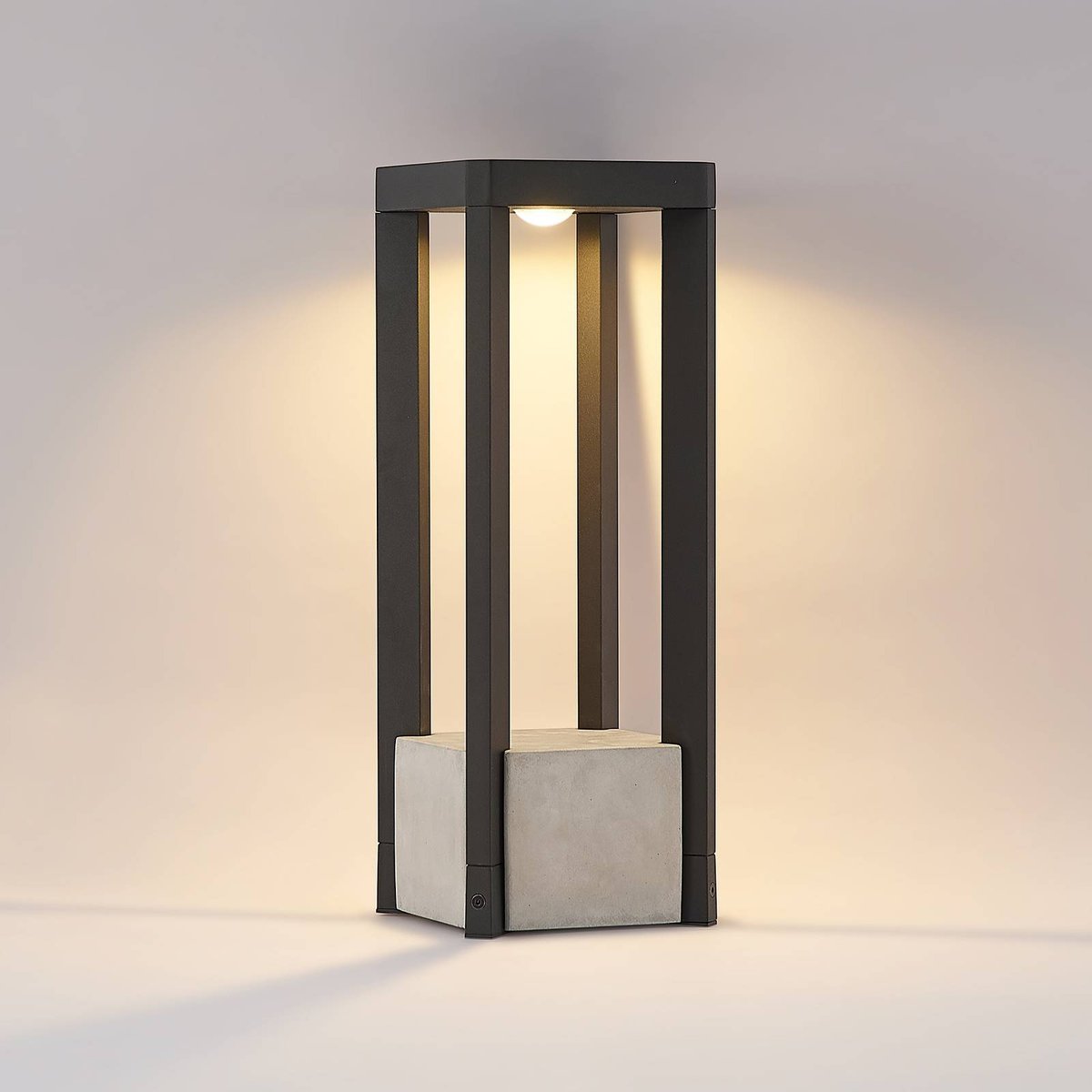Luminaire extérieur en aluminium moderneLED gris foncé (ral 840-m), LUCANDE