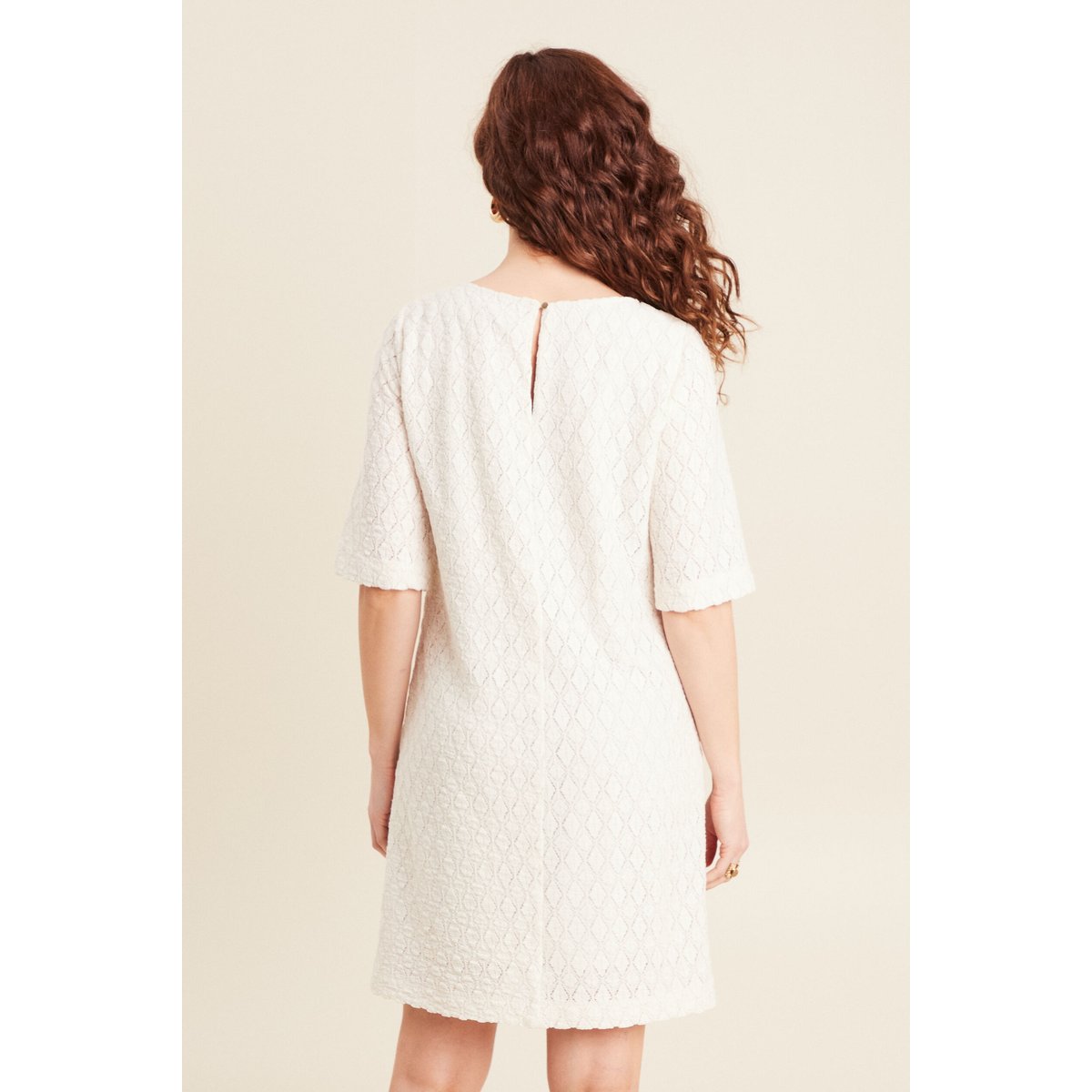 Robe droite dentelle ecru, BREAL