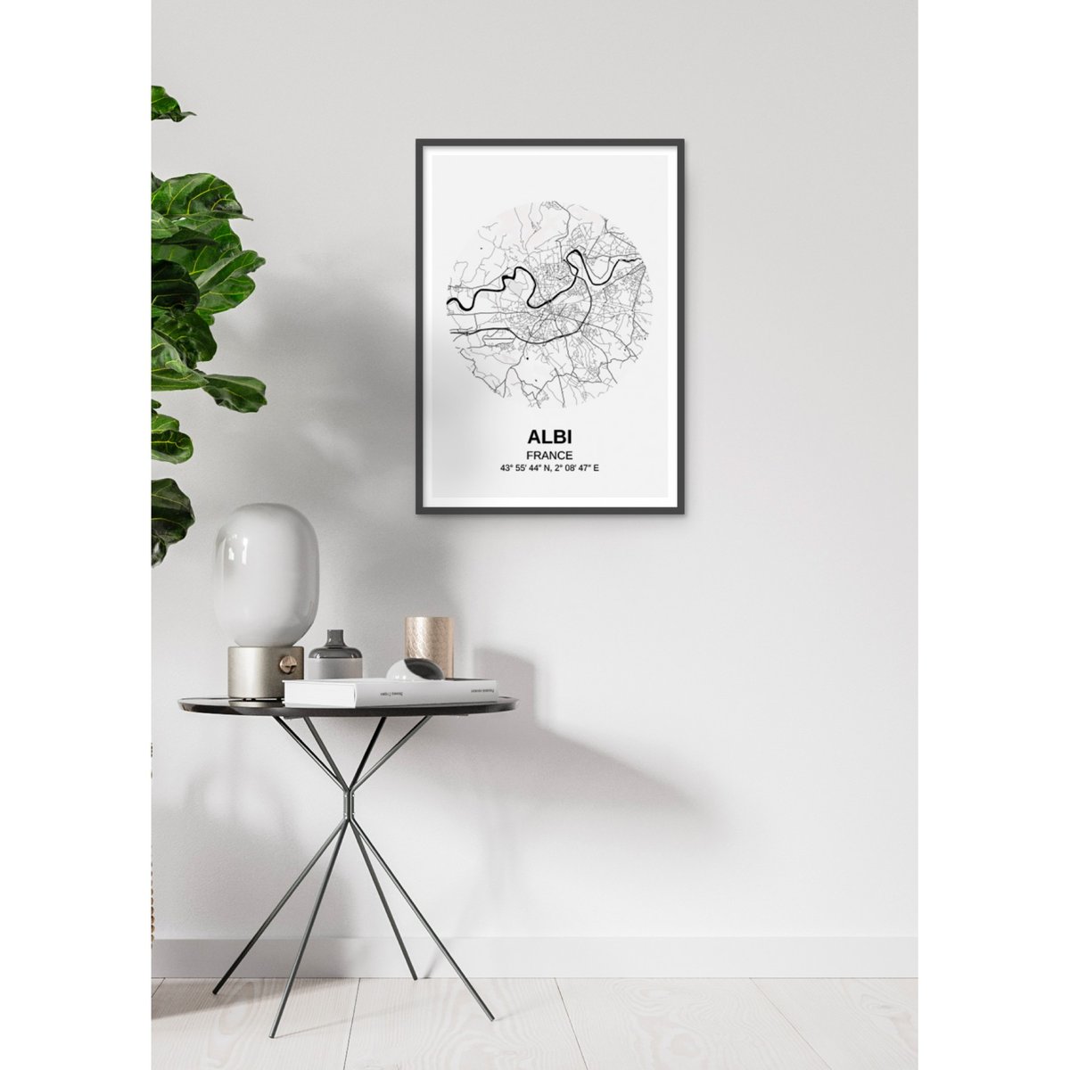 Affiche Carte Albi blanc, L'AFFICHERIE