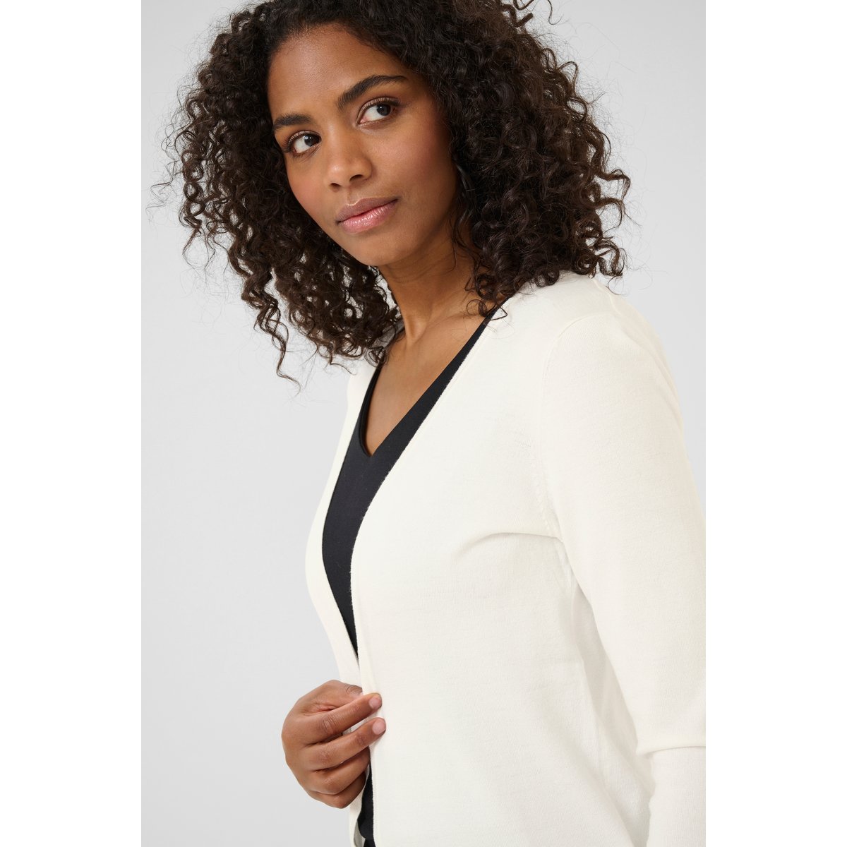 Cardigan à tricot blanc chalk, KAFFE