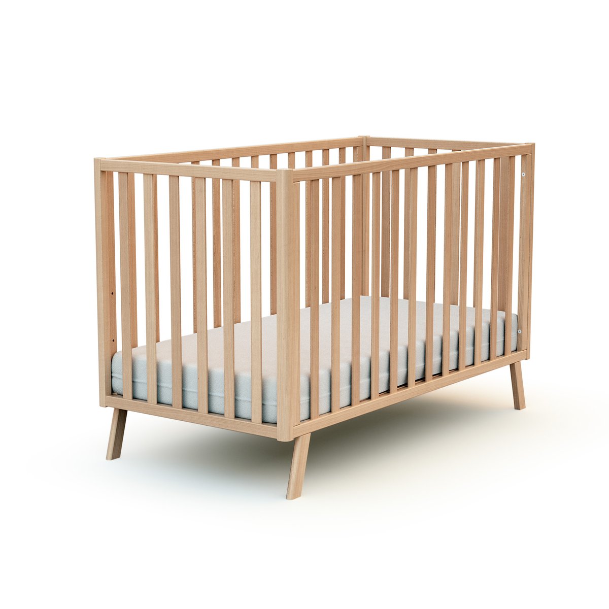Lit cabane bébé évolutif en bois KASA hêtre verni, AT4