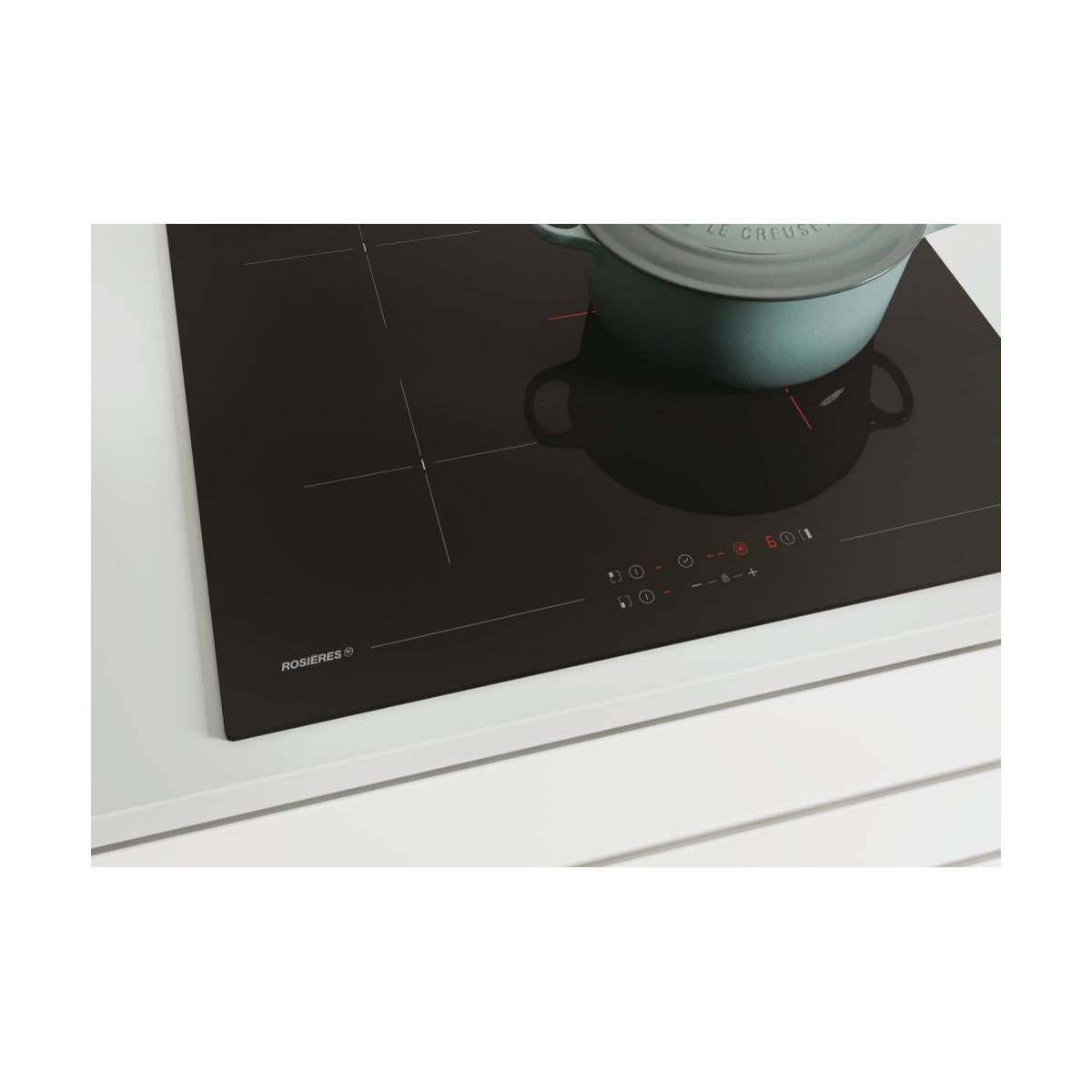 Plaque vitrocéramique RKH63TCT/2 couleur unique, ROSIERES