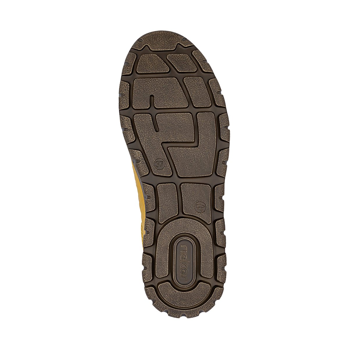 Basket Montante Cuir Odeon jaune, RIEKER