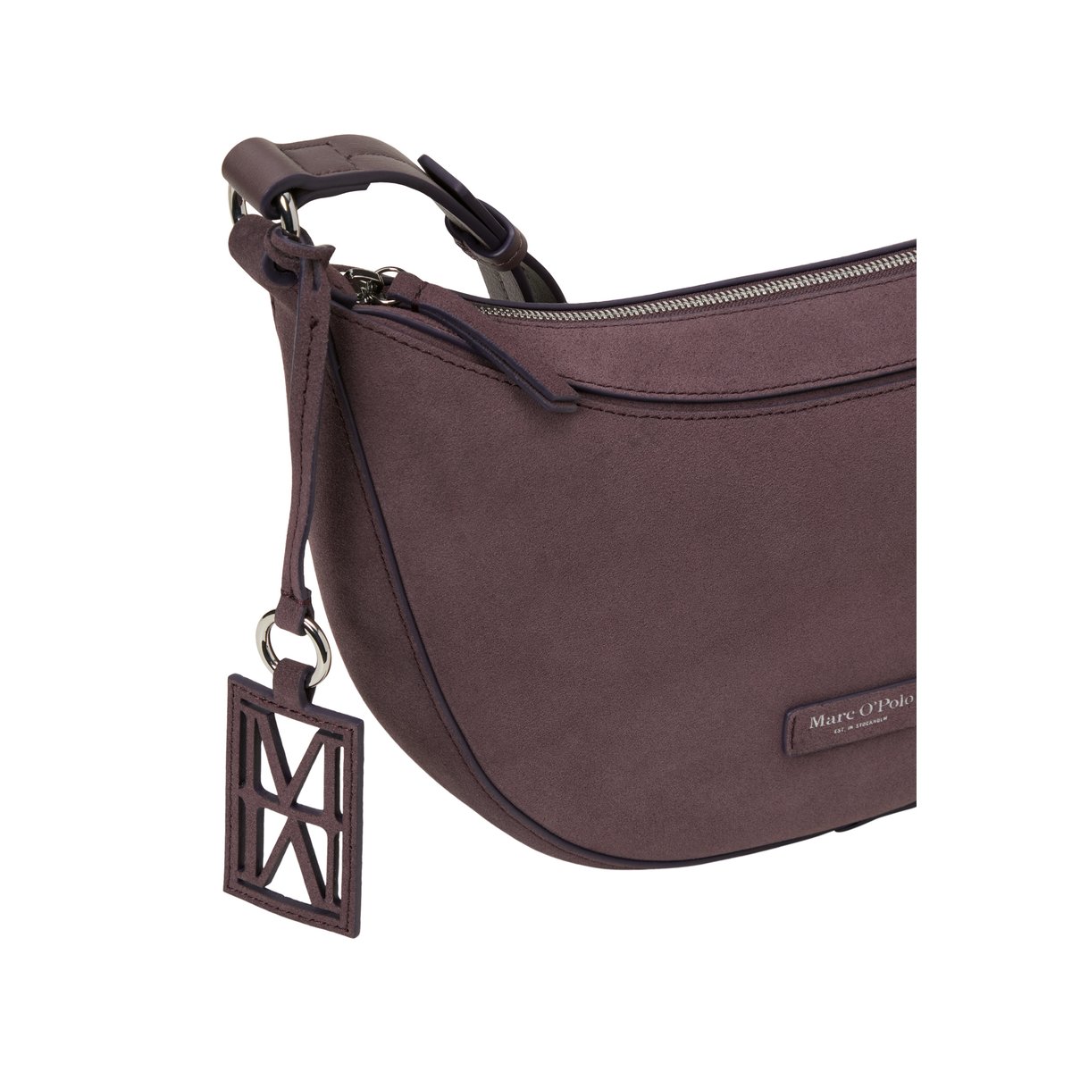Sac à bandoulière modèle Bellina en cuir Napp finement grainé marron, MARC O'POLO