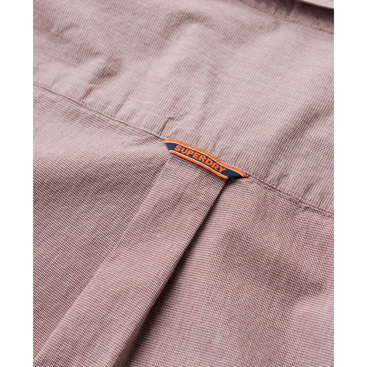 Chemise décontractée à manches longues acajou rouge, SUPERDRY