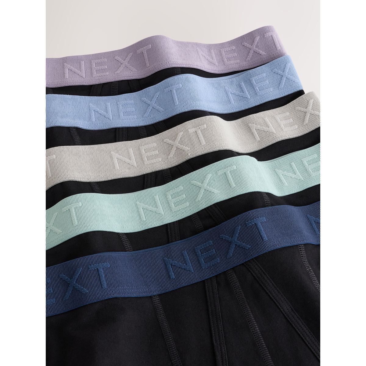 Boxer en coton avec ouverture sur le devant ceintures texturées noires, NEXT