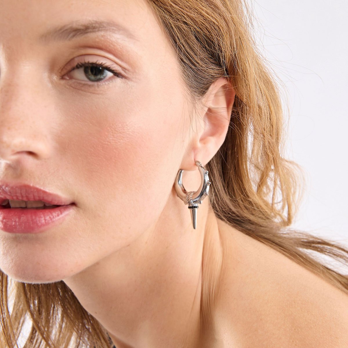 Boucles d'oreilles créoles TARYS argenté, HIPANEMA