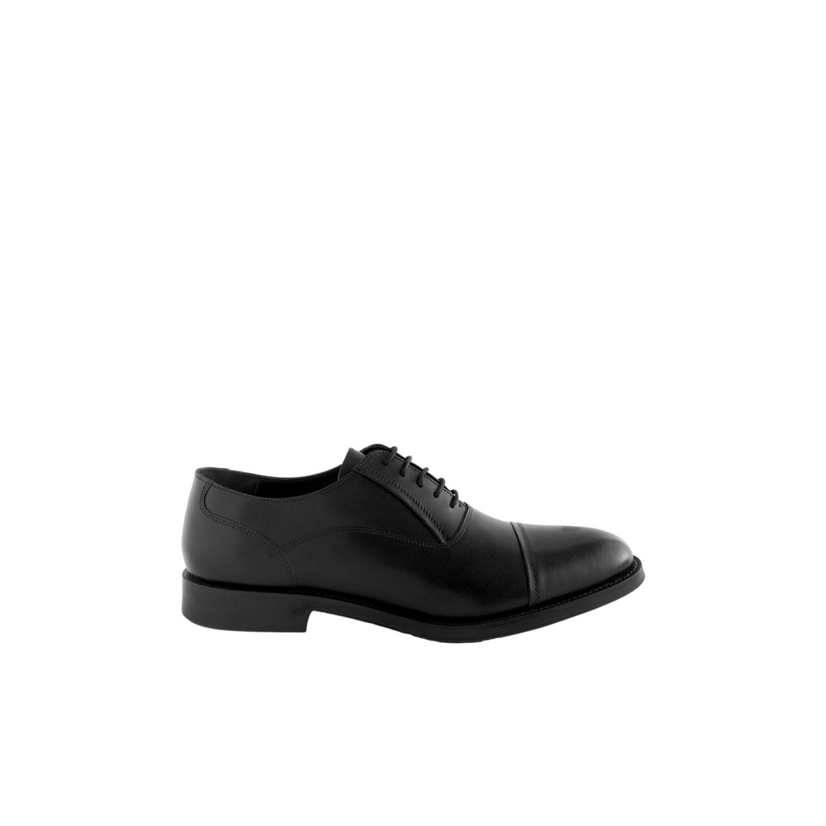 Chaussures oxford en cuir à bout renforcé noir, NEXT
