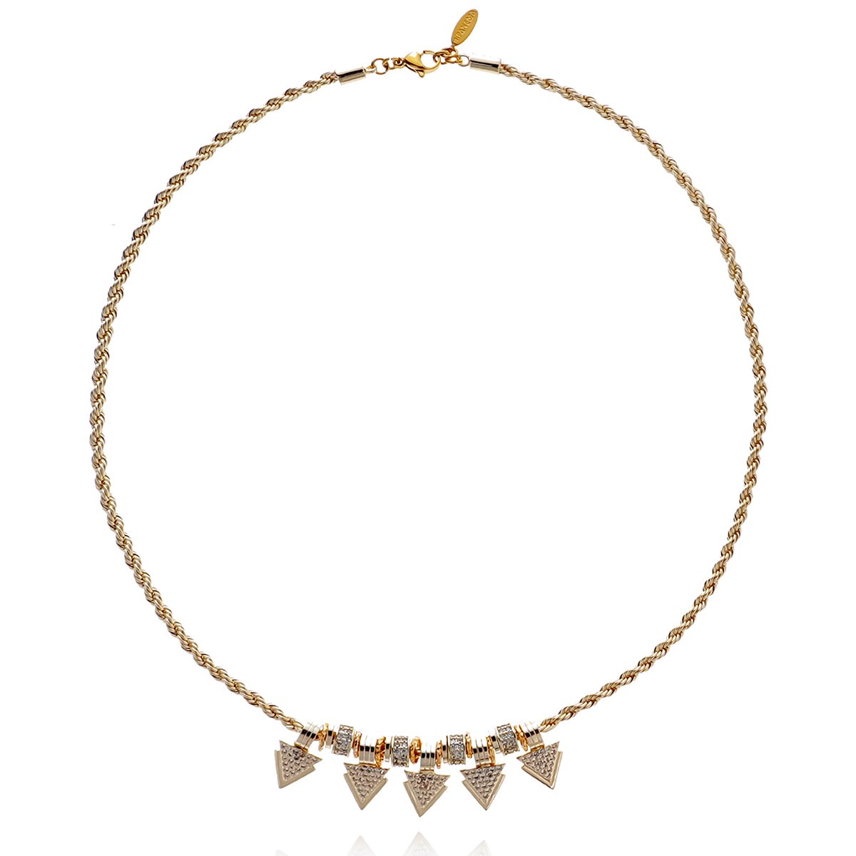 Collier de perles avec pampilles COEURFOU doré, HIPANEMA
