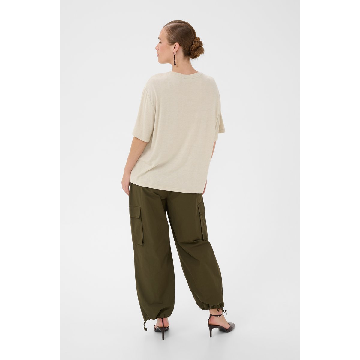 T-shirt beige dune melange, CULTURE