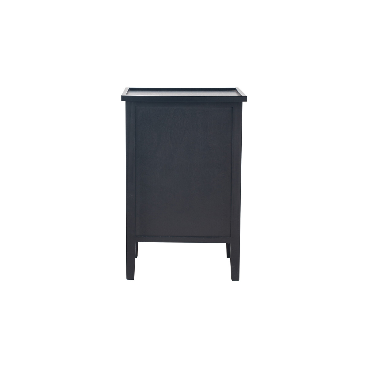 Luxe Pine Wood 3 Drawer Bedside Table black, SO'HOME