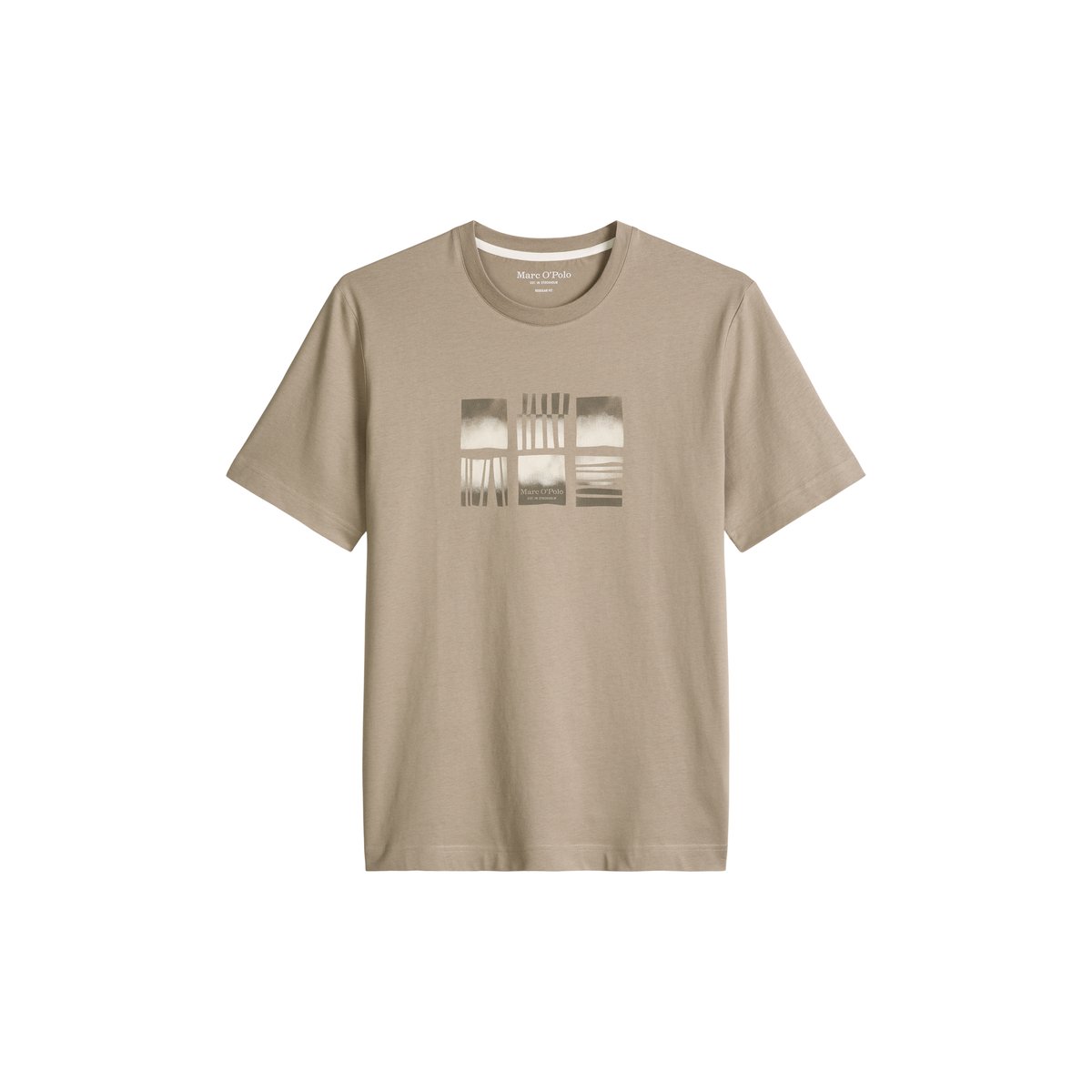 T-shirt regular en pur coton bio beige, MARC O'POLO