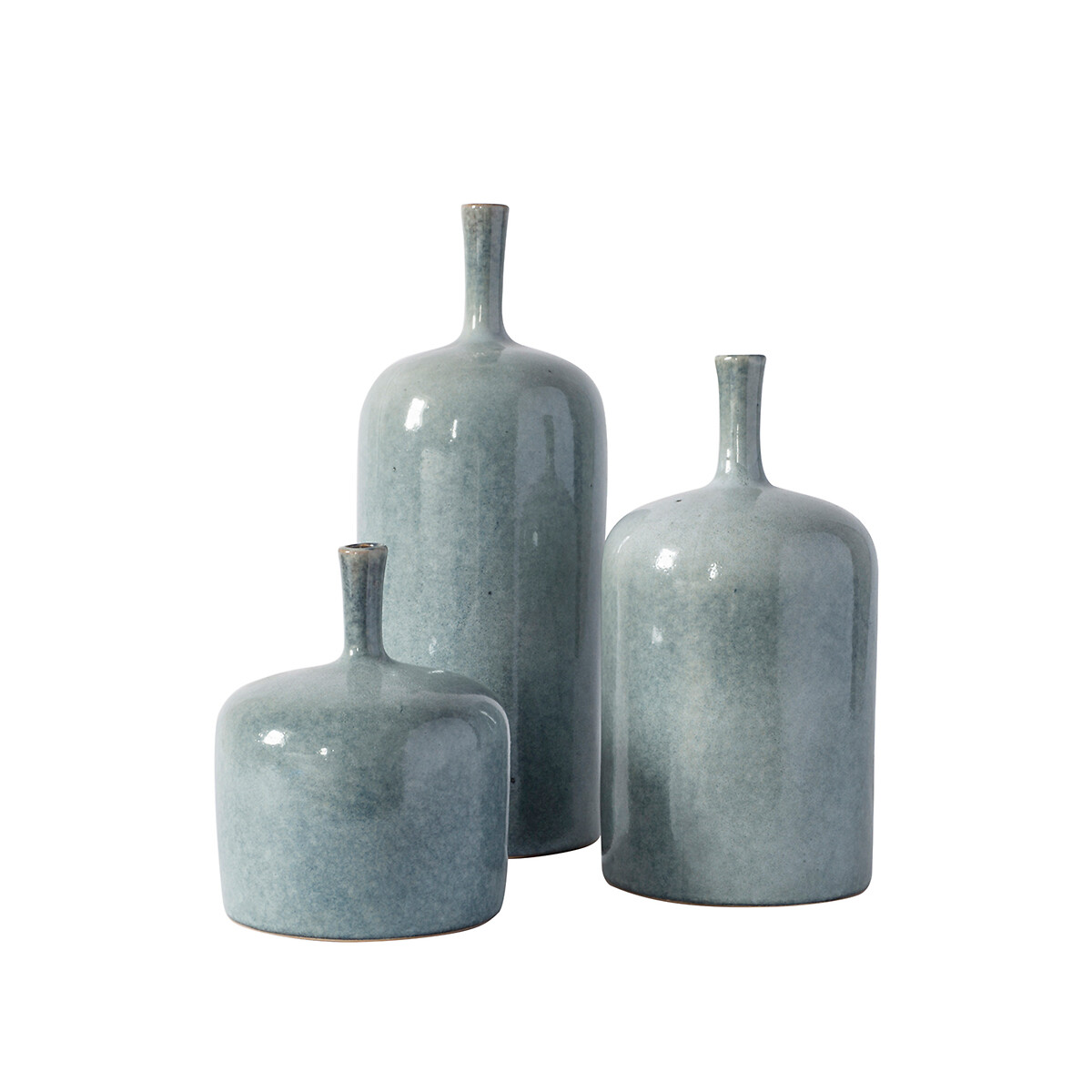 Set of 3 Ceramic Vase Ornaments blue, ÉDITÉ