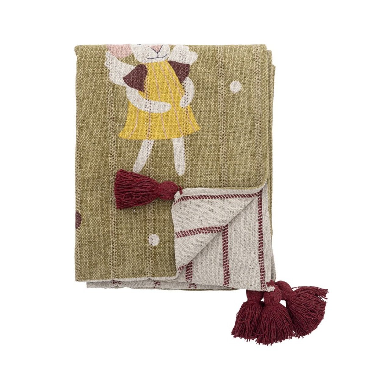 Plaid enfants coton recyclé souris PEO multicolore, BLOOMINGVILLE
