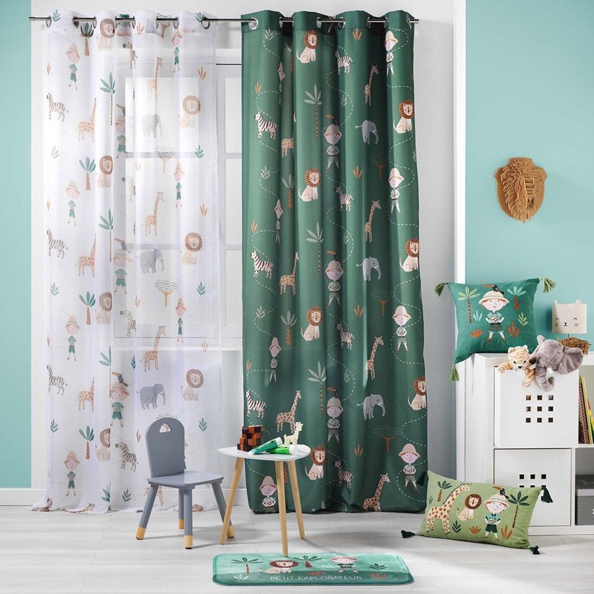 Tapis Rectangle Velours 45x75 Léo L'explorateur vert, DECORATIE