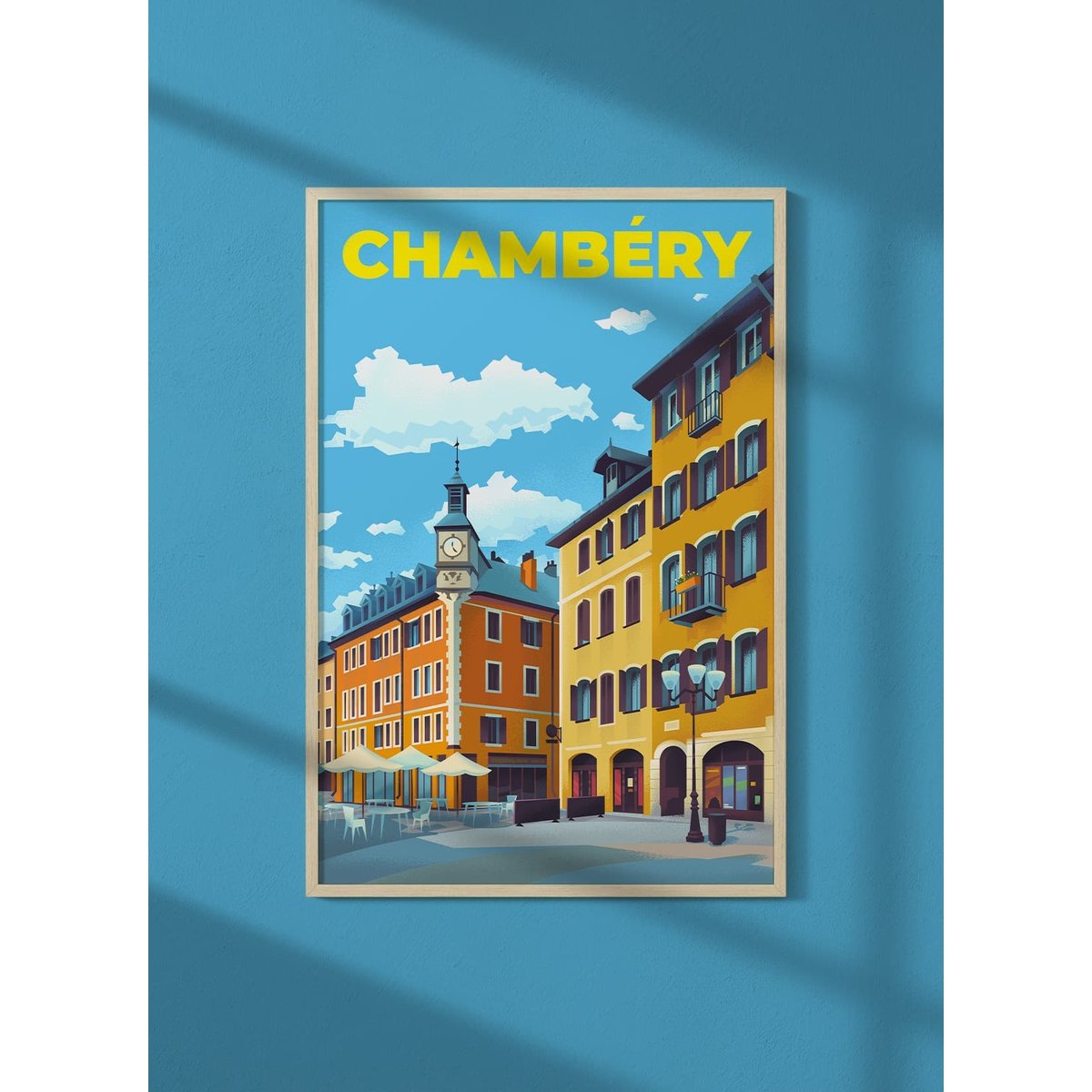 Affiche ville Chambéry 2 blanc, L'AFFICHERIE