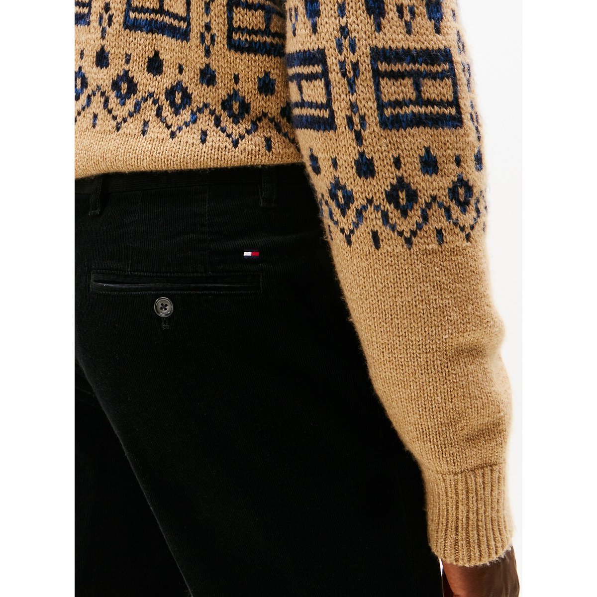 Pantalon chino Denton velours noir, TOMMY HILFIGER