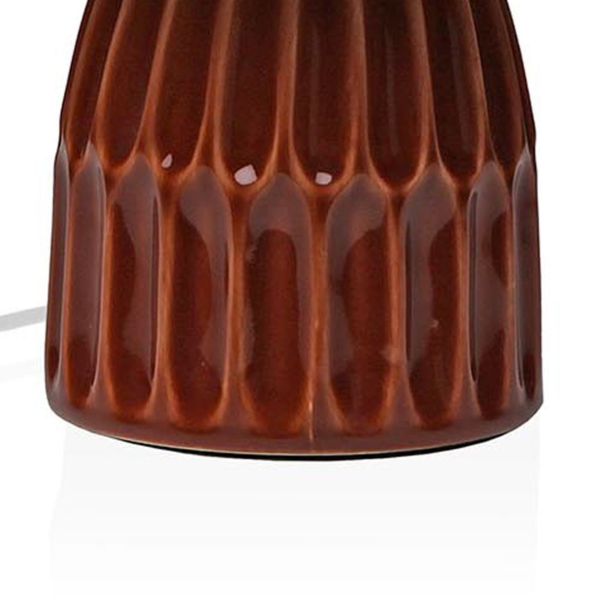 Lampe à poser en céramique terracotta 16x16x29cm marron, VERSA