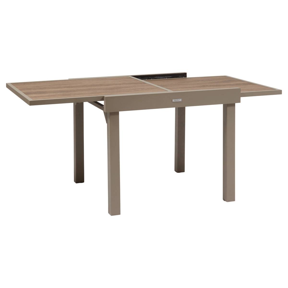 Table de jardin extensible 8 places en aluminium et verre PIAZZA cafe, HESPERIDE
