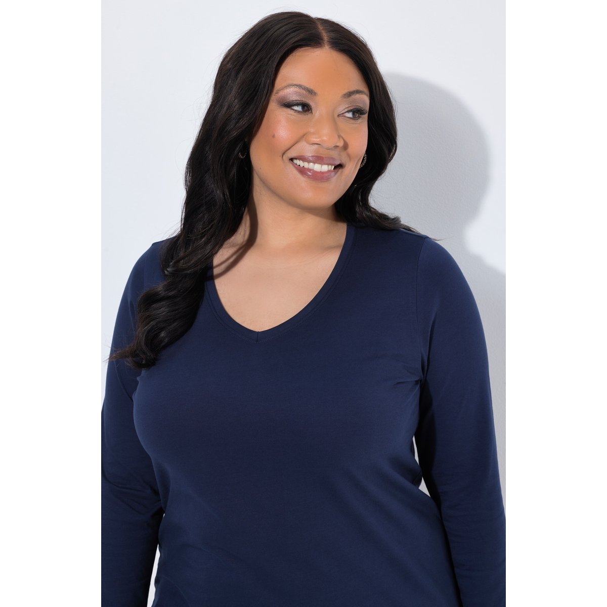 T-shirt long avec poches marine, ULLA POPKEN