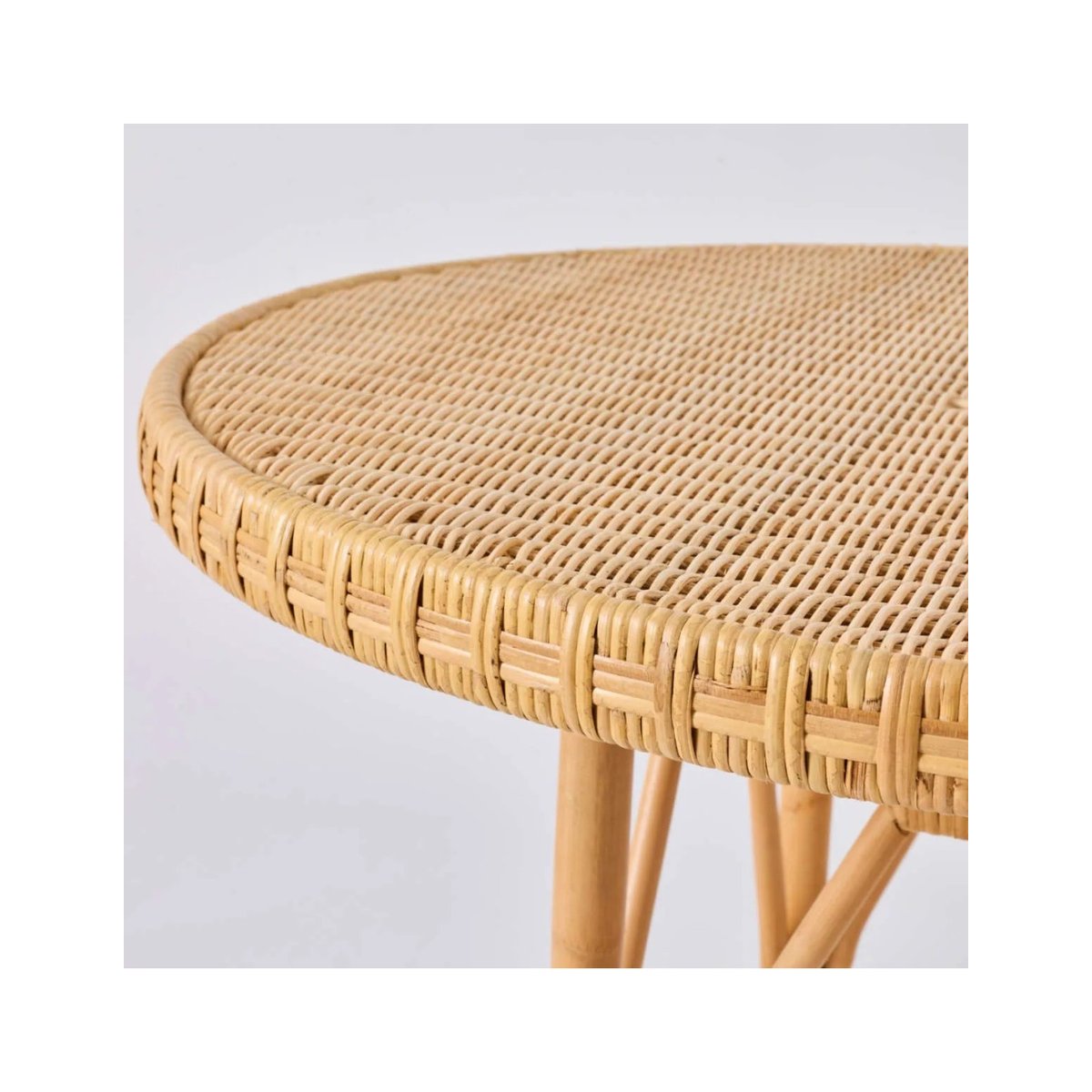 Table guéridon en rotin tressé EUGENIE rotin naturel, KOK