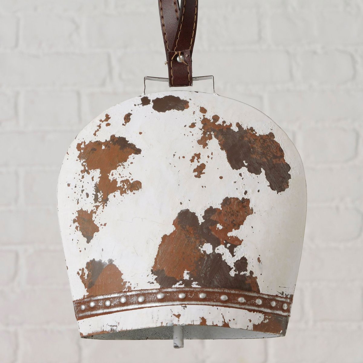 Décoration murale pendentif cloche montagne 21.5x9x21.5cm marron, WADIGA
