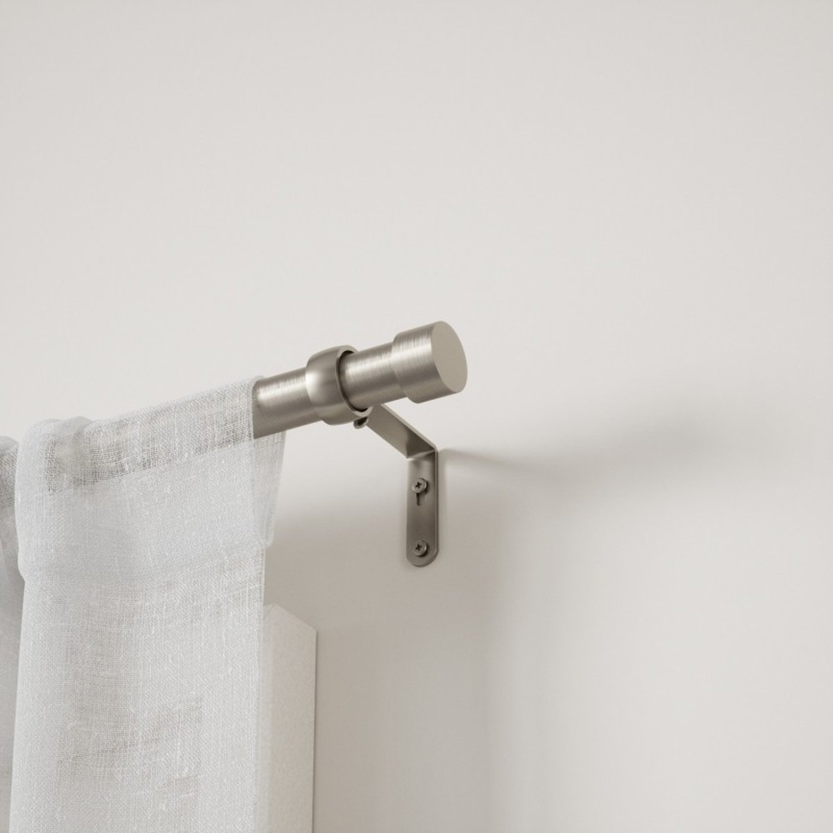 Tringle à rideaux simple extensible CAPPA argent, UMBRA