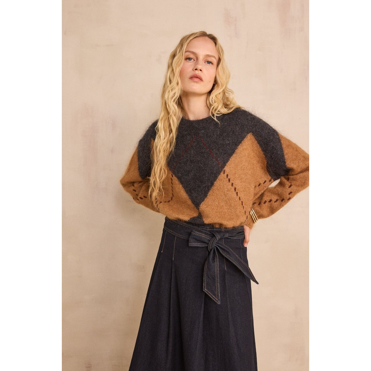 Pull en mohair mélangé ALFONZO gris souris, Maison 123