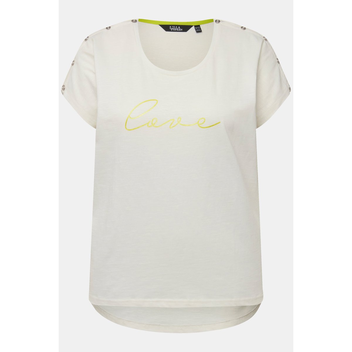 T-shirt oversized, imprimé Love. Col rond blanc cassé, ULLA POPKEN