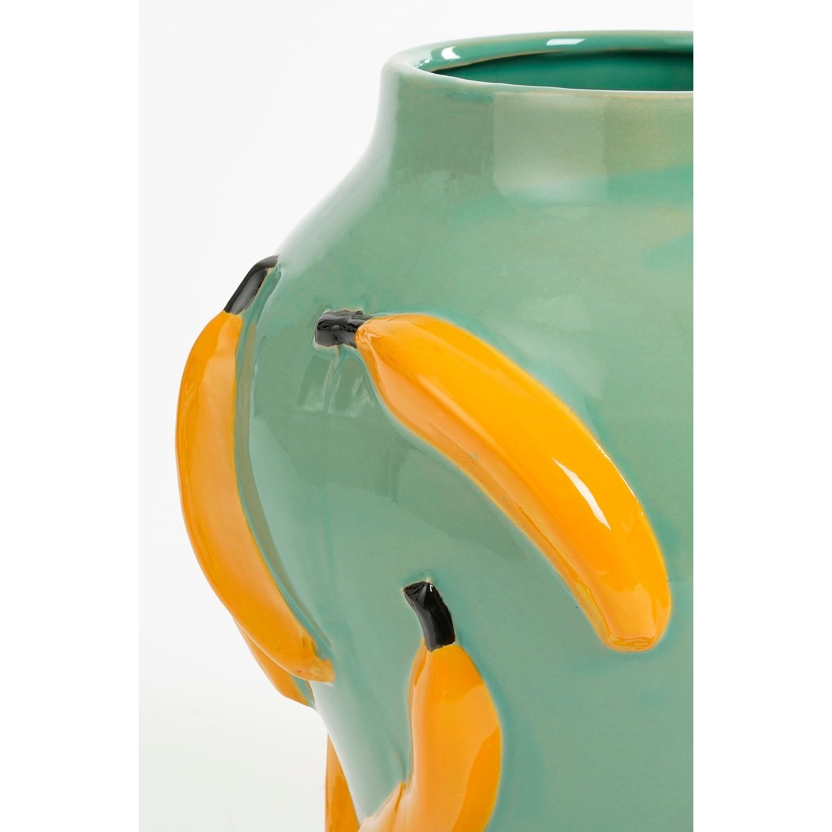 Vase avec motifs de bananes MOZA vert, MICA DECORATIONS