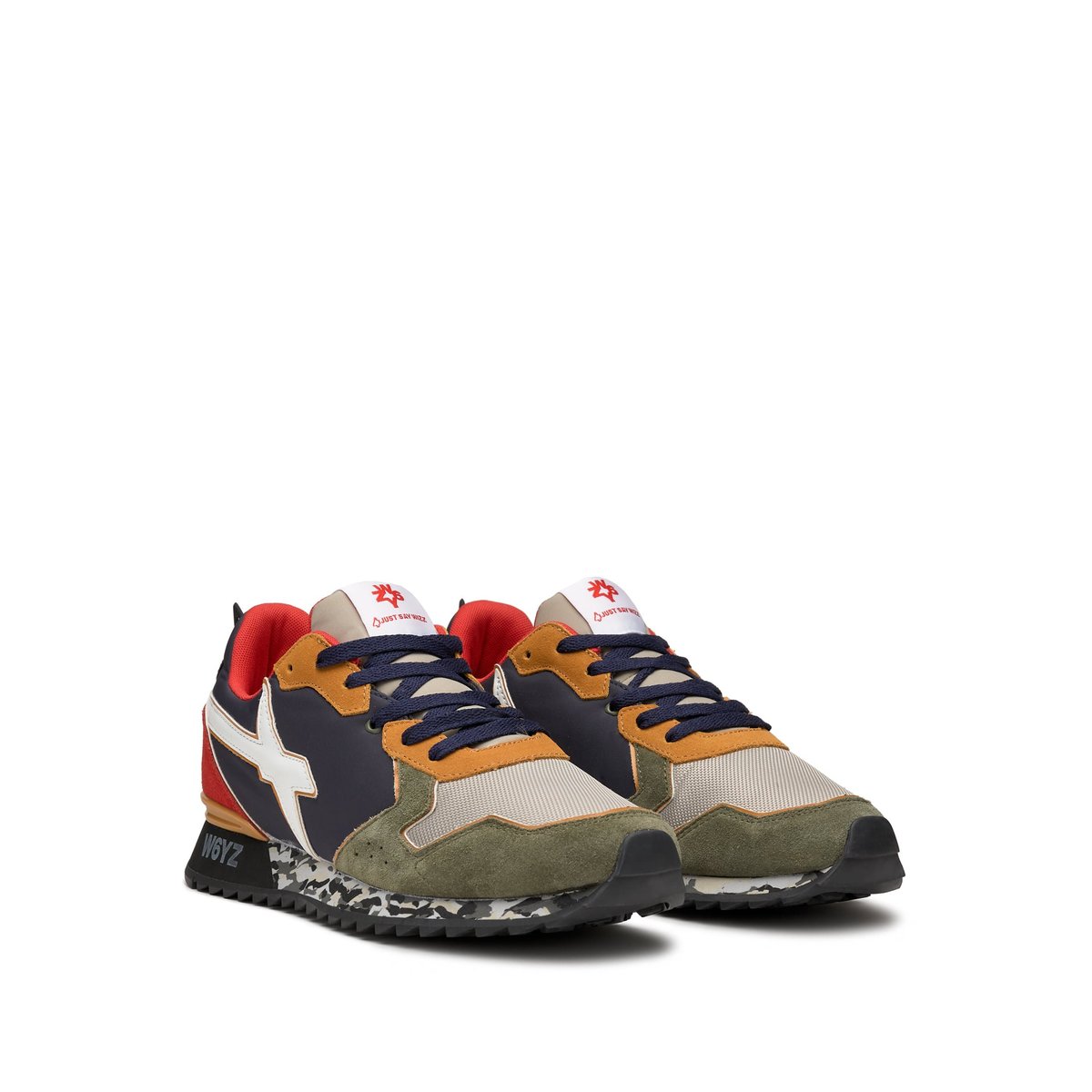 Baskets en tissu technique et daim JET-M. kaki, W6YZ
