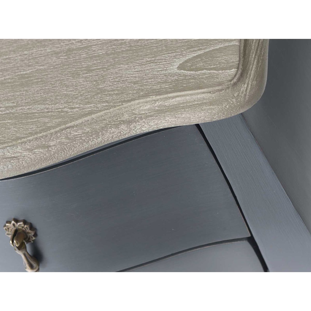 Commode Murano Céleste 3 Tiroirs gris, AMADEUS