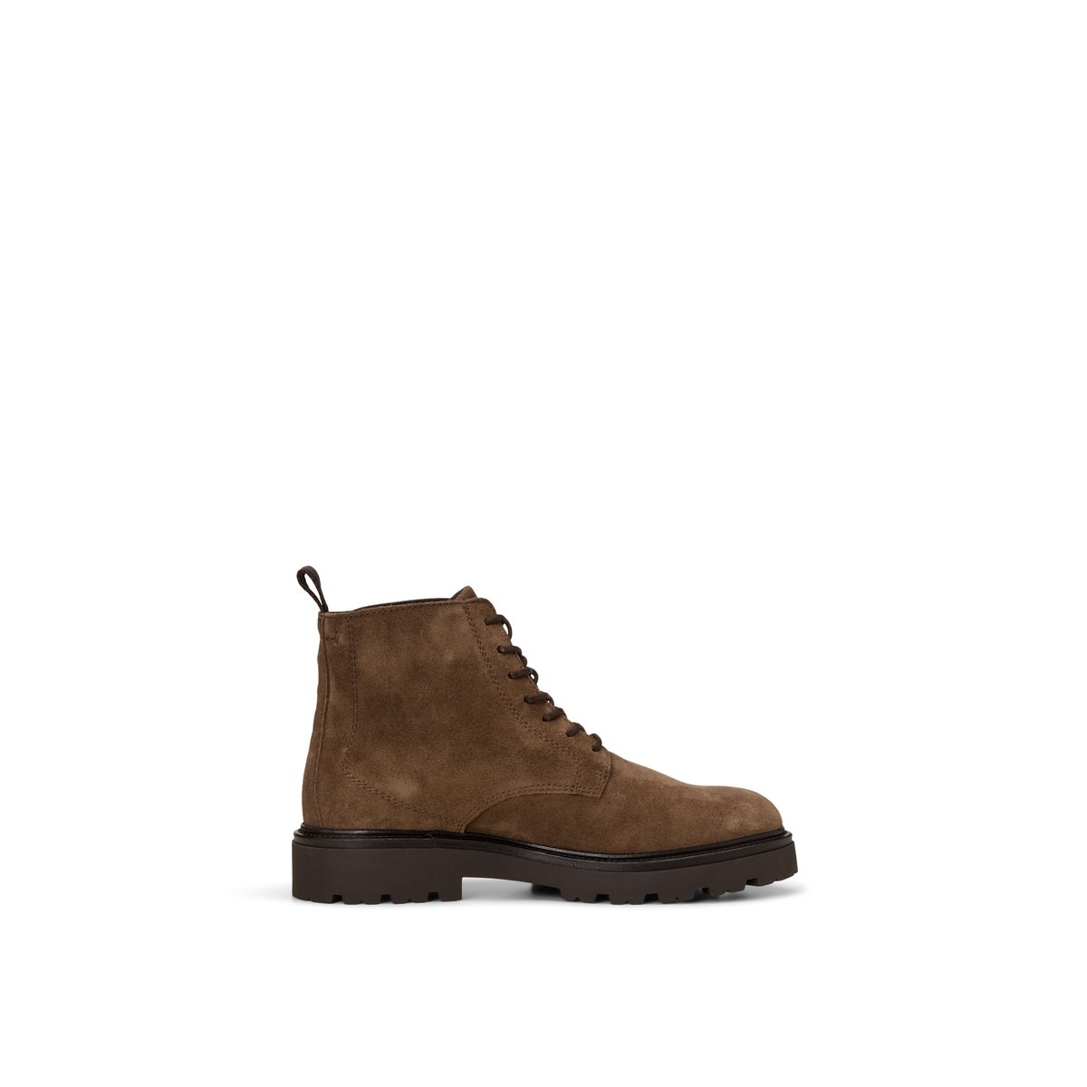 Bottes à lacets, modèle Phil en cuir velours huilé marron, MARC O'POLO