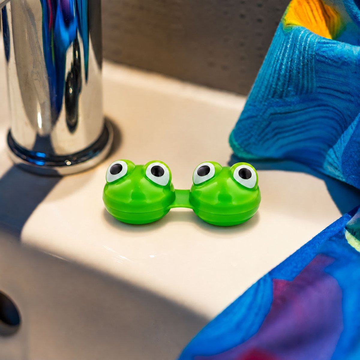 Étui à lentilles Frog Grenoeil vert, PYLONES