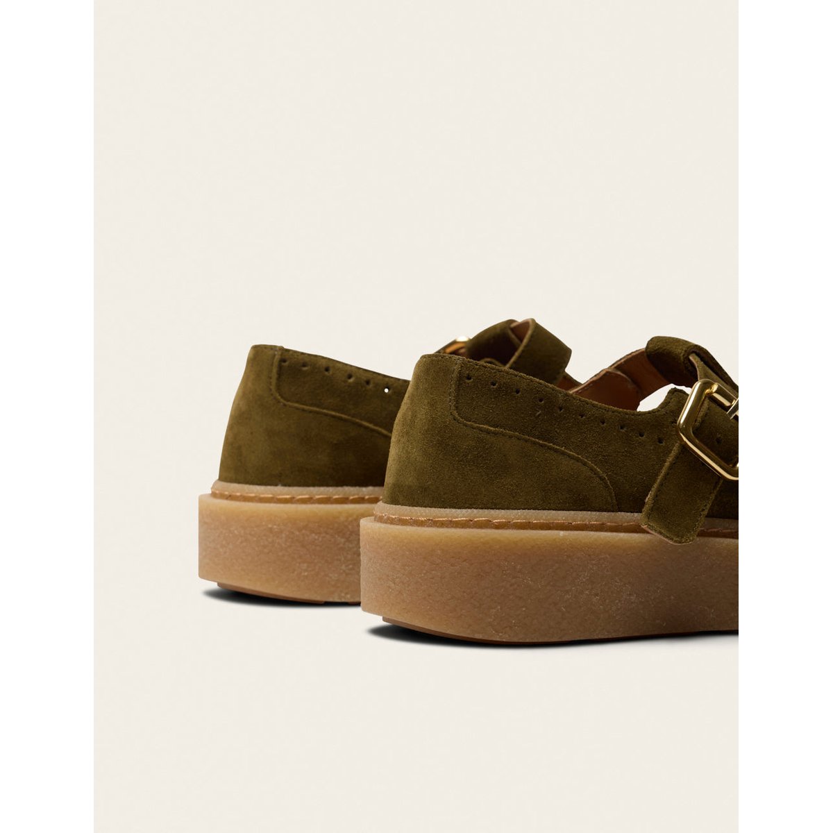 Derbies BAIA suède kaki, ODAJE