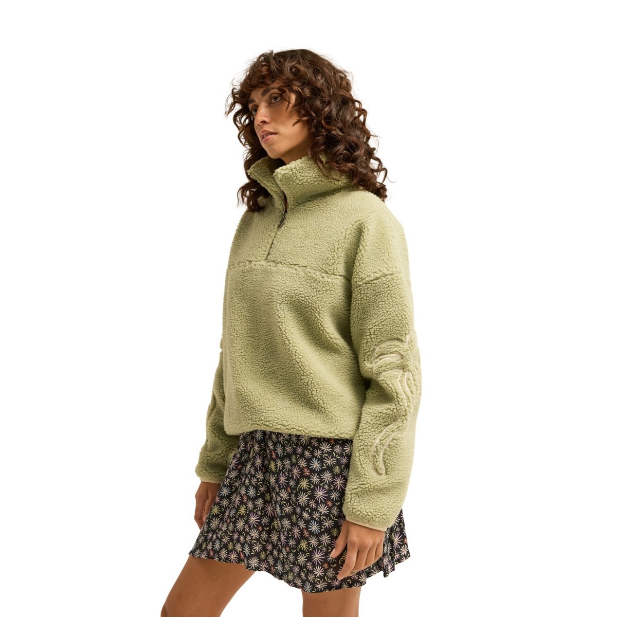 Polaire demi-zip SUN FUN vert smoke green, BILLABONG