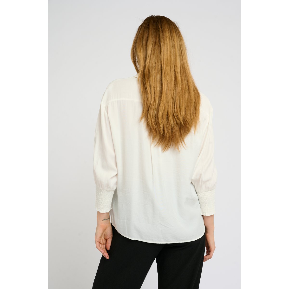 Short sleeved shirt blanc chalk, CREAM