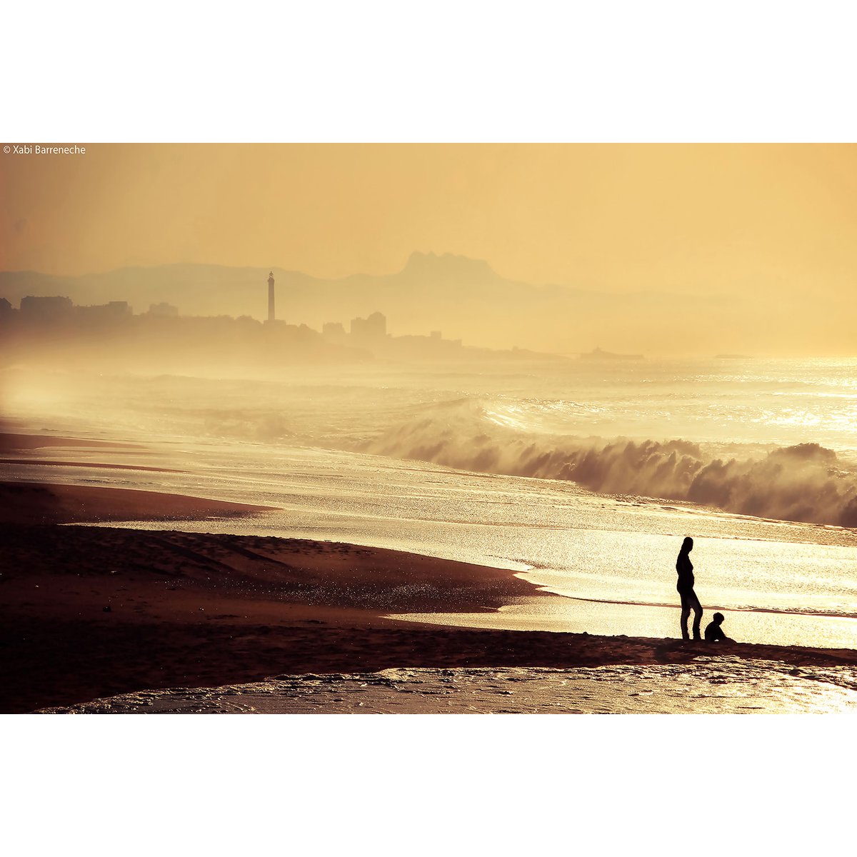 Tableau paysage ocean plage anglet tableau alu dibond, HEXOA