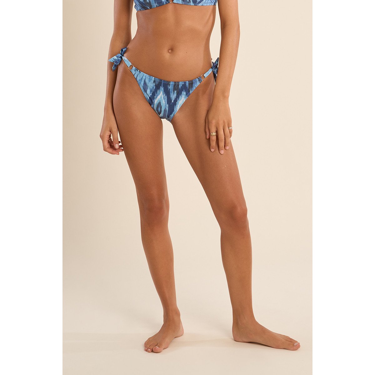 Bas de maillot de bain imprimé blue indigo, MOLLY BRACKEN