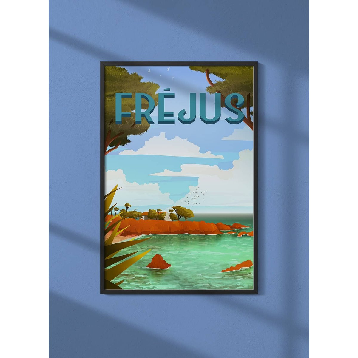 Affiche ville Fréjus blanc, L'AFFICHERIE