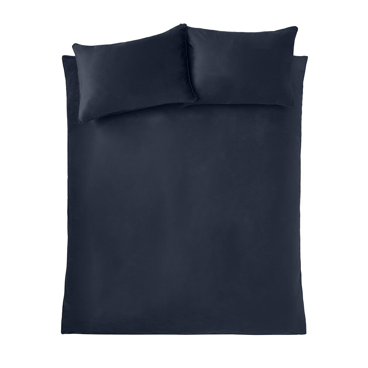Kingsley Soft Matt Velvet Duvet Cover and Pillowcase Set navy, CATHERINE LANSFIELD