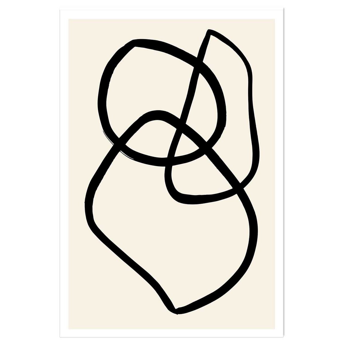 Affiche line art bold II affiche seule, HEXOA
