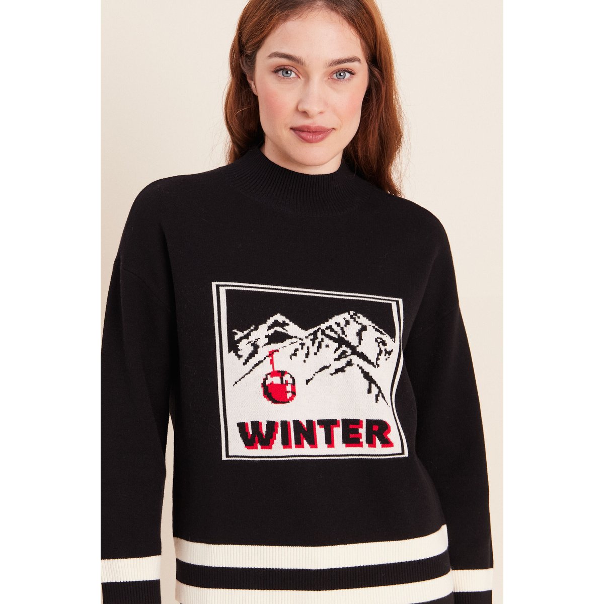 Pull col montant noir, BREAL