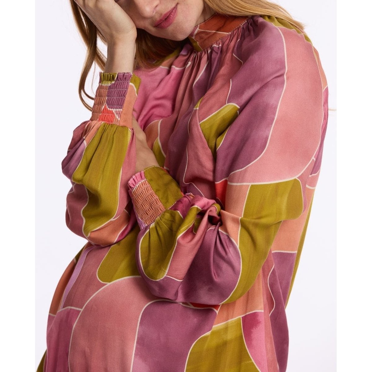 Chemisier de grossesse et d'allaitement Gaby rose, CACHE COEUR