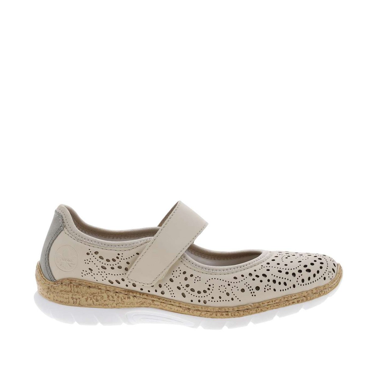Ballerines talon plat beige, RIEKER