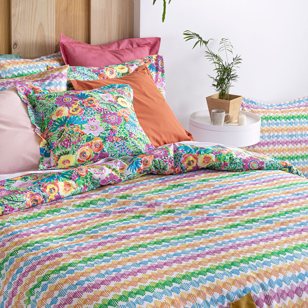 Housse de couette 100% coton LOLA multicolore, NAF NAF HOME