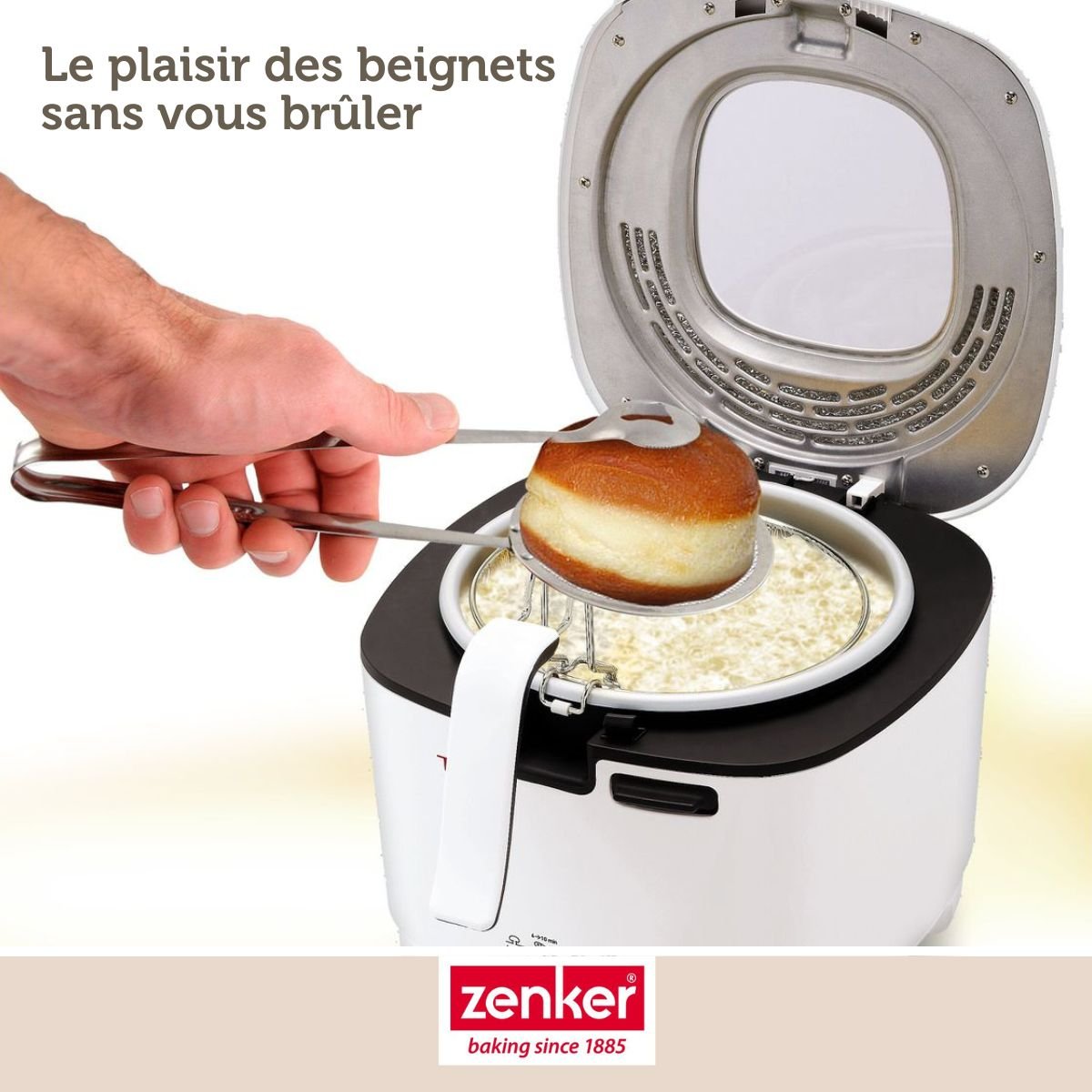 Service à bain marie et pince à friture beignets SMART PASTRY gris, ZENKER