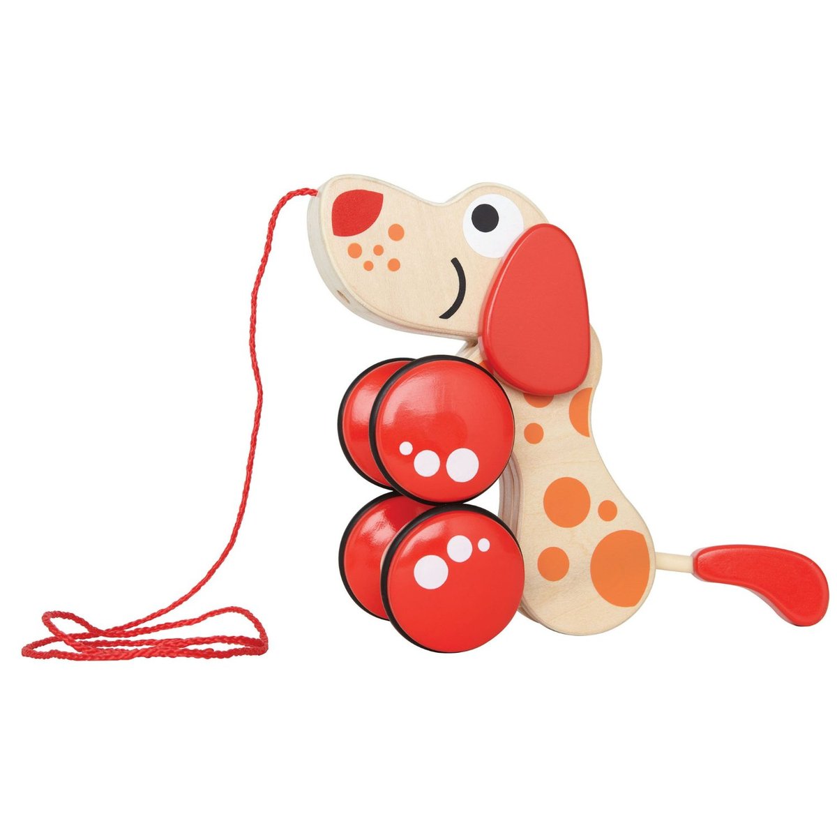 Puppy le chien à tirer rouge, HAPE TOYS